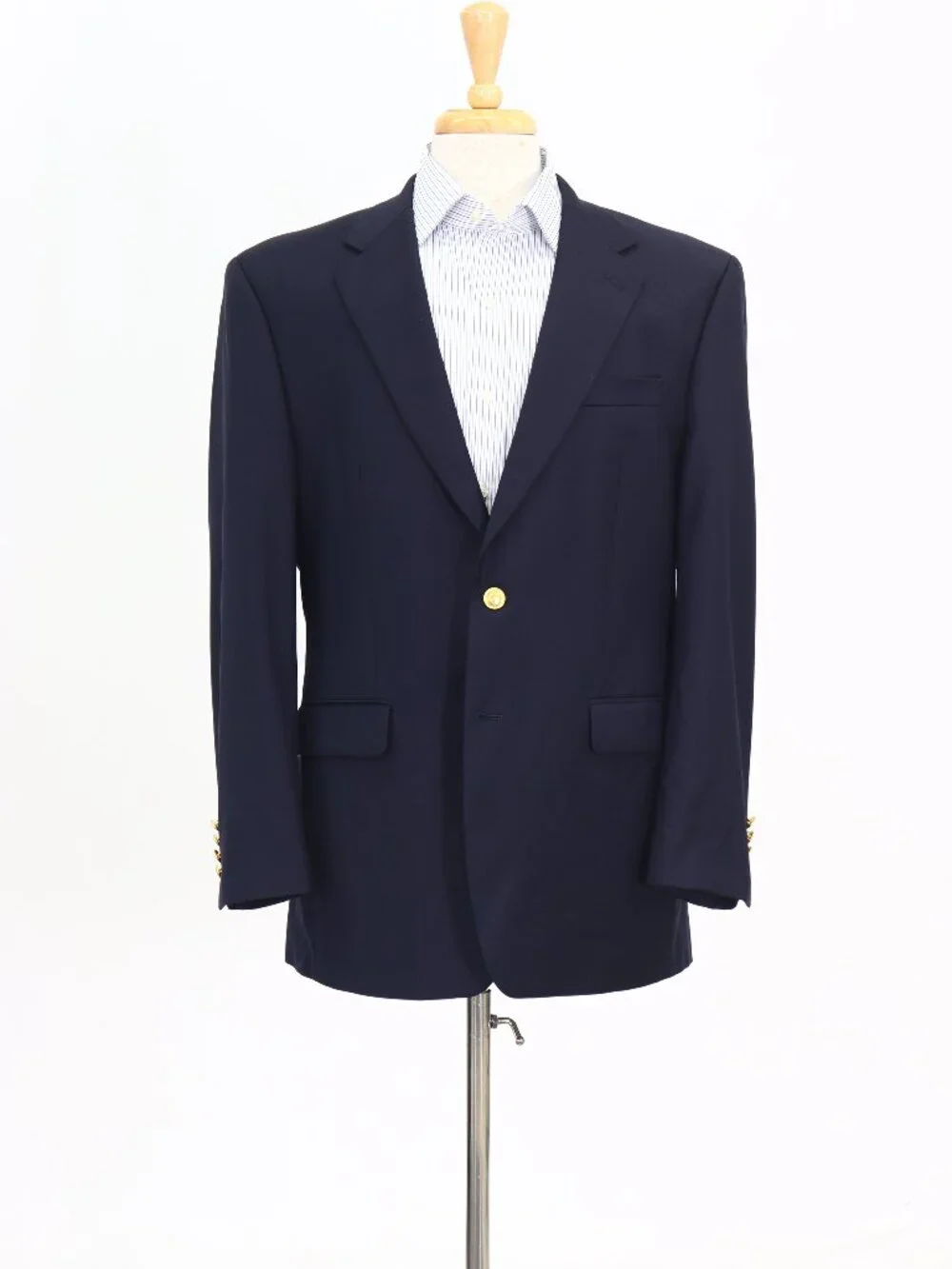 Ralph Lauren 41R Navy Blazer Sport Coat Jacket 2-Button Solid W870